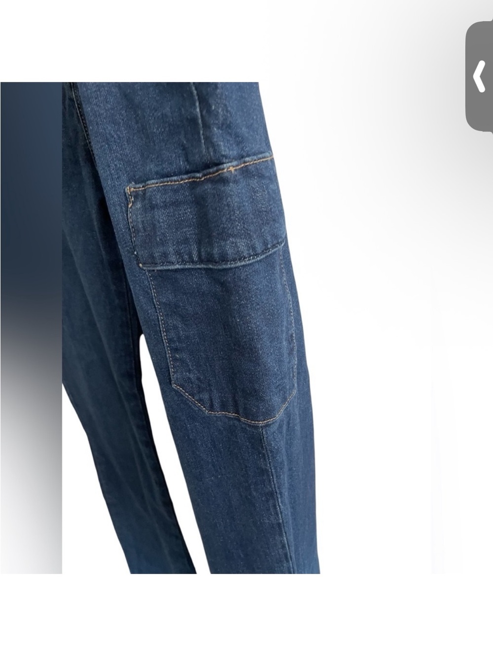 Paige Dark Denim Cargo Jeans Gracie Lou High Waisted Size 31 - Picture 6 of 14